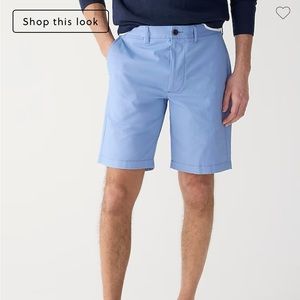 Khaki or green, stretch 9” leg chino shorts